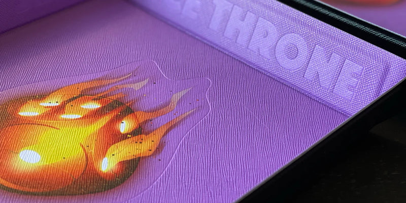 Dice Throne: Dice Tray Purple Flaming Dice