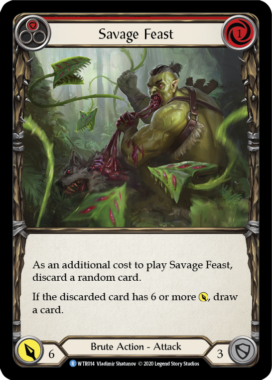 Savage Feast (Red) [Welcome to Rathe Unlimited] Unlimited Rainbow Foil