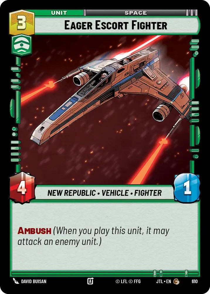 Eager Escort Fighter (Foil) (610) [Jump to Lightspeed] - Star Wars: Unlimited Single