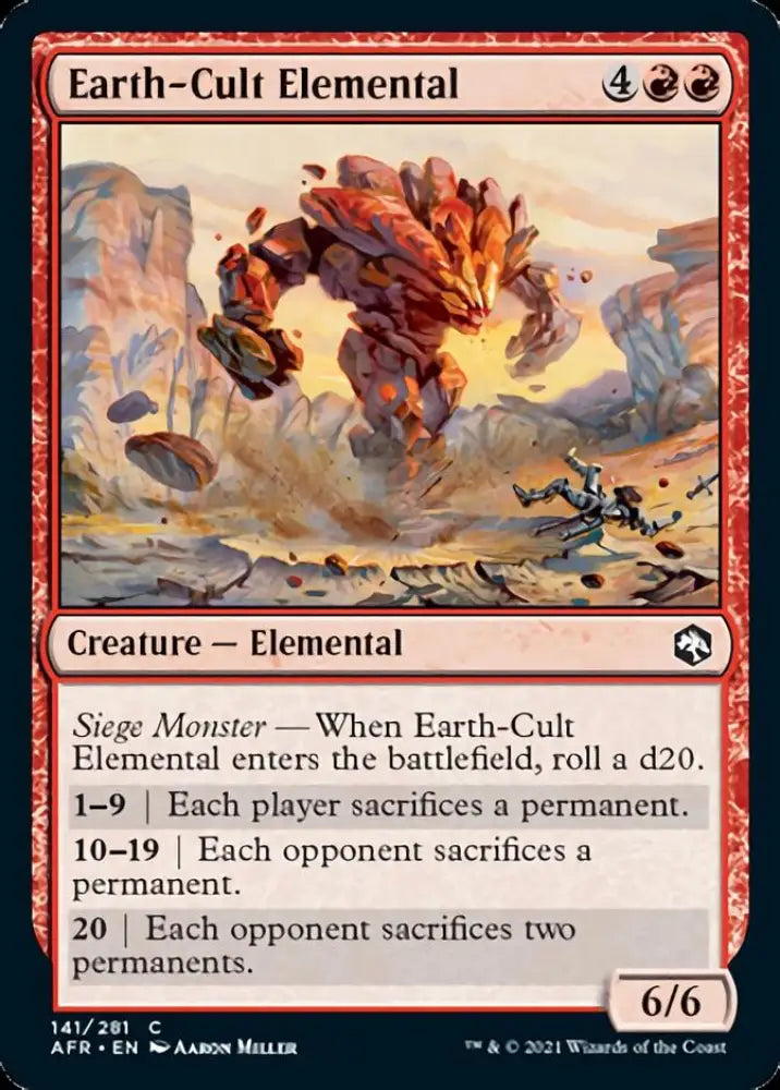 Earth-Cult Elemental [Dungeons & Dragons: Adventures in the Forgotten Realms] - MTG Single