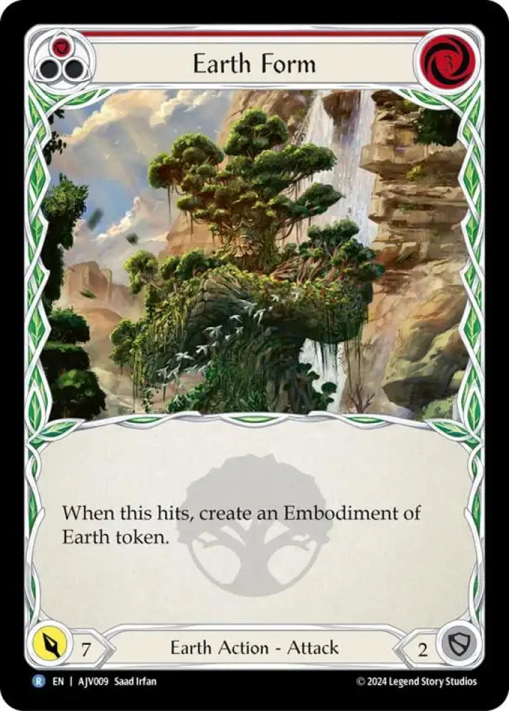 Earth Form (Red) [AJV009] (Armory Deck: Jarl Vetreidi) - Flesh And Blood Single