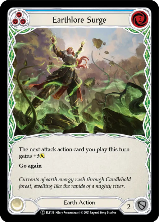 Earthlore Surge (Blue) [Tales of Aria Unlimited] Unlimited Rainbow Foil - Flesh And Blood Single