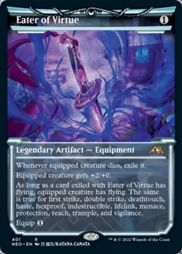 Eater of Virtue (Showcase Soft Glow) [Kamigawa: Neon Dynasty] - MTG Single