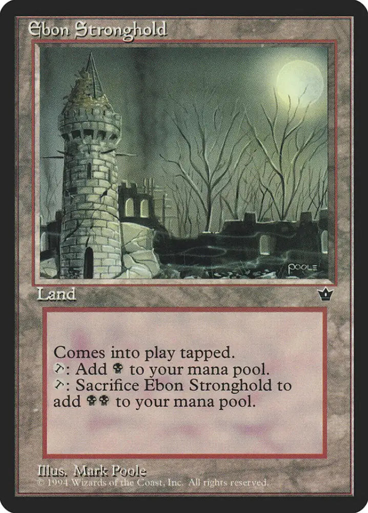 Ebon Stronghold [Fallen Empires] - MTG Single