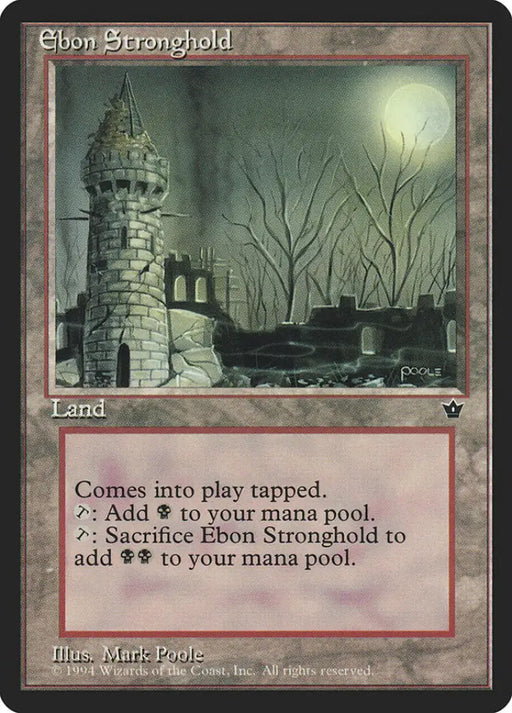 Ebon Stronghold [Fallen Empires] - MTG Single