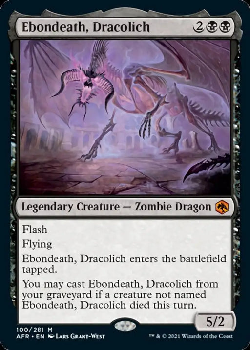 Ebondeath Dracolich [Dungeons & Dragons: Adventures in the Forgotten Realms] - MTG Single