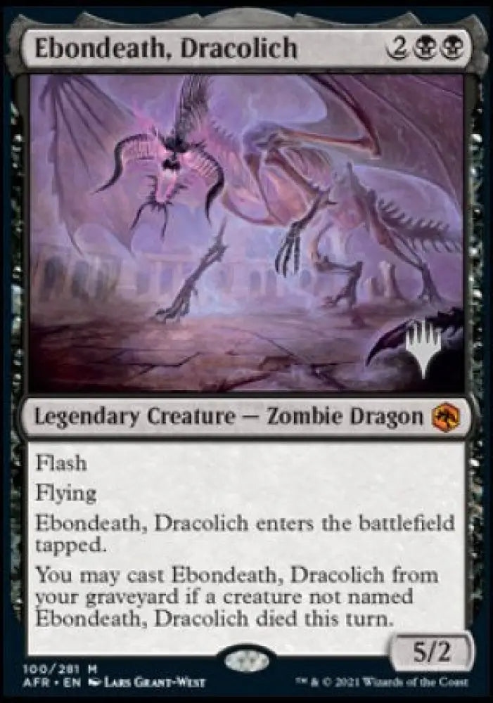 Ebondeath Dracolich (Promo Pack) [Dungeons & Dragons: Adventures in the Forgotten Realms Promos] - MTG Single