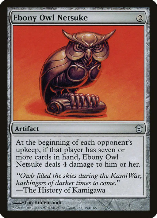 Ebony Owl Netsuke [Saviors of Kamigawa] - MTG Single