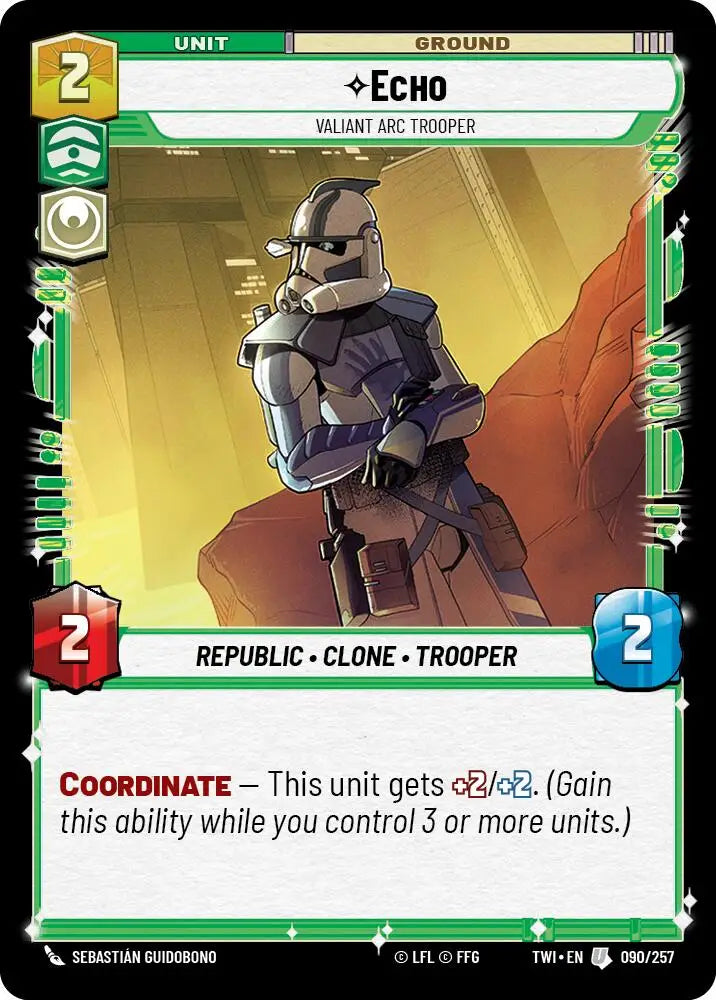 Echo - Valiant Arc Trooper (090/257) [Twilight of the Republic] - Star Wars: Unlimited Single