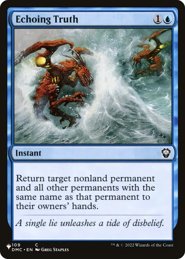 Echoing Truth [The List] - MTG Single