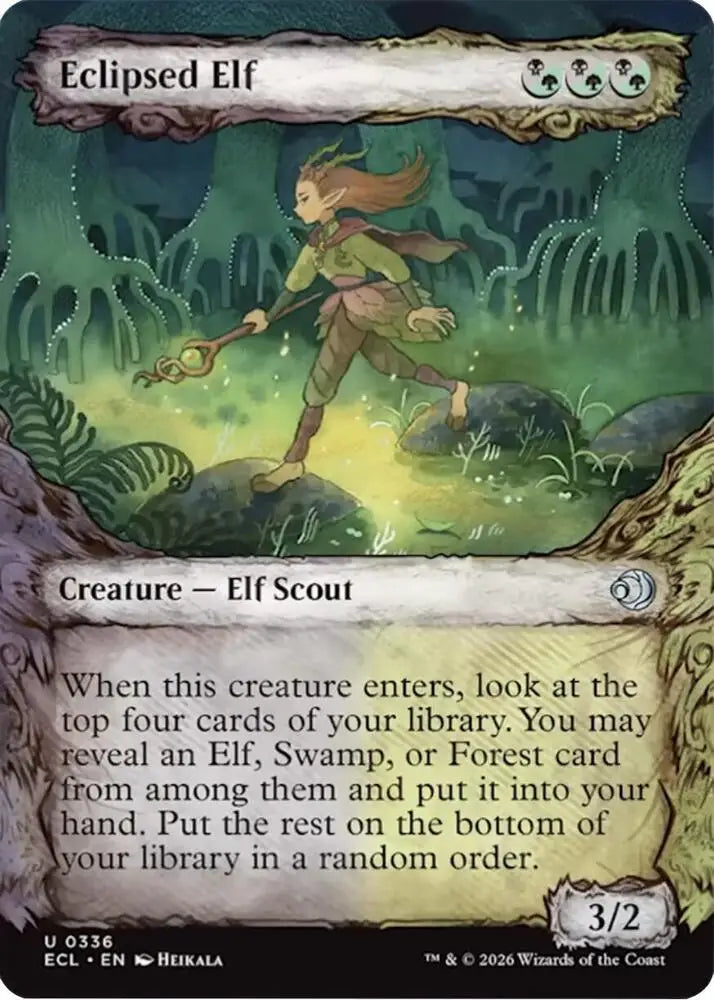 Eclipsed Elf (Showcase) (336) [Lorwyn Eclipsed]