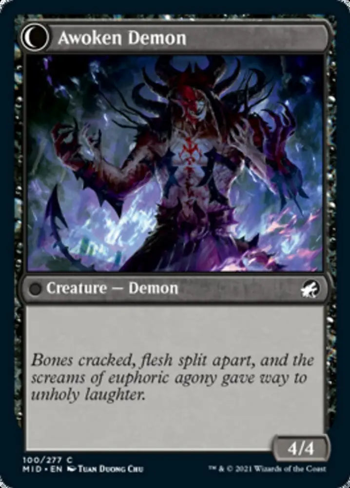 Ecstatic Awakener // Awoken Demon [Innistrad: Midnight Hunt] - MTG Single