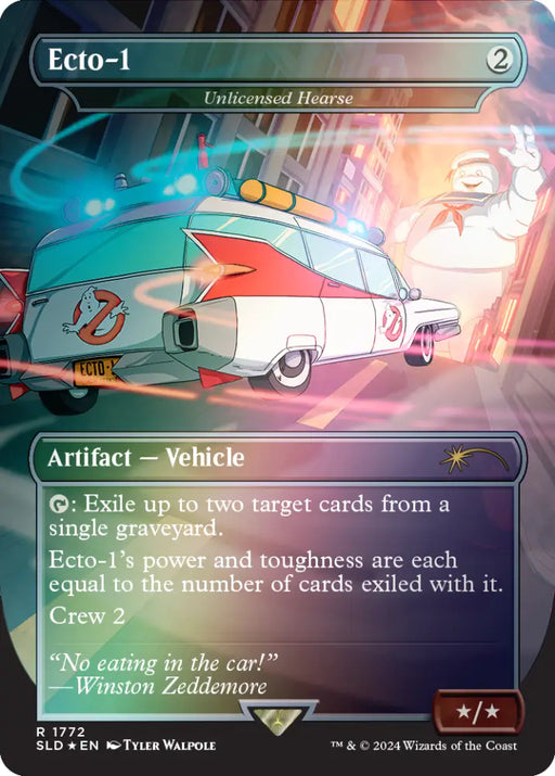 Ecto-1 - Unlicensed Hearse (Rainbow Foil) [Secret Lair Drop Series] - MTG Single