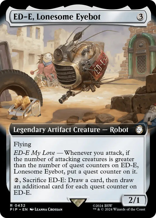 ED-E Lonesome Eyebot (Extended Art) [Fallout] - MTG Single