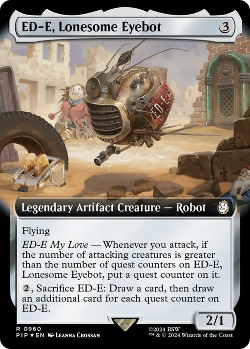 ED-E Lonesome Eyebot (Extended Art) (Surge Foil) [Fallout] - MTG Single