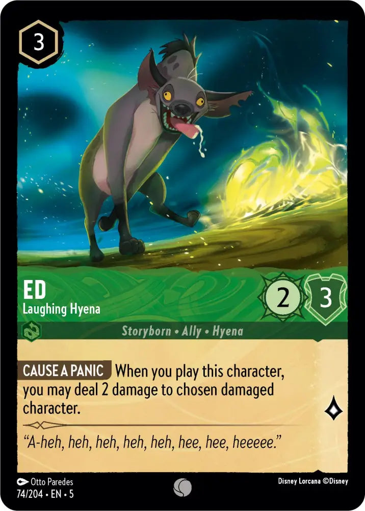 Ed - Laughing Hyena (74/204) [Shimmering Skies] - Lorcana Single