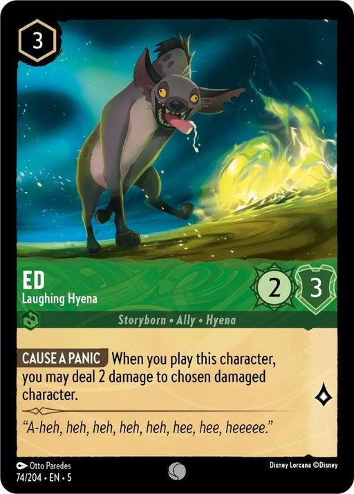 Ed - Laughing Hyena (74/204) [Shimmering Skies] - Lorcana Single