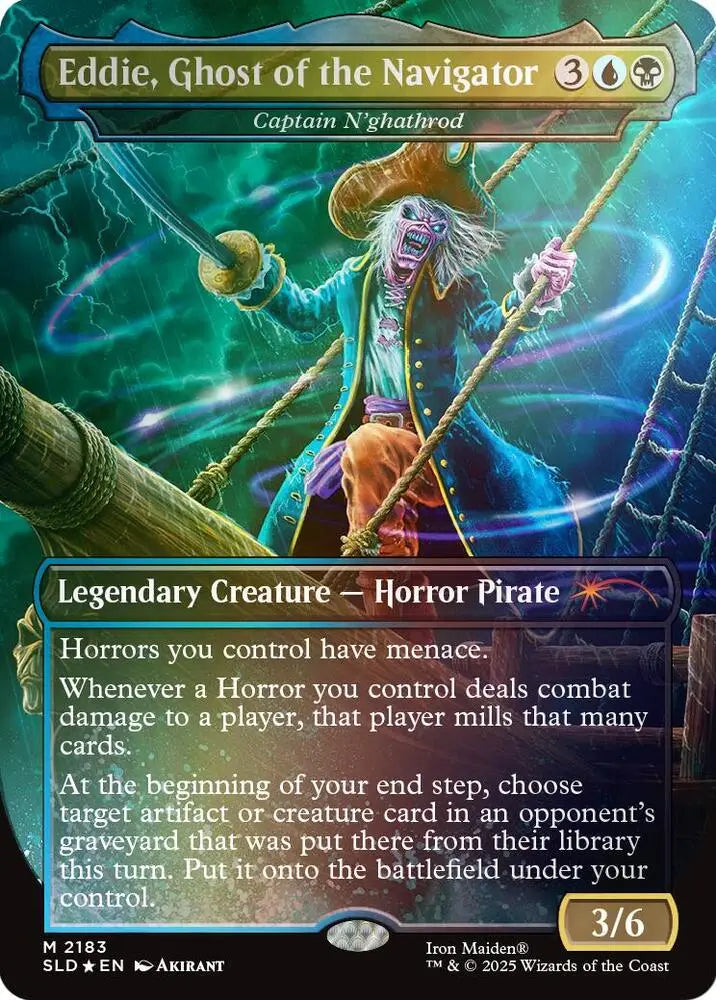 Eddie, Ghost of the Navigator - Captain N'ghathrod (Rainbow Foil) (2183) [Secret Lair Drop]
