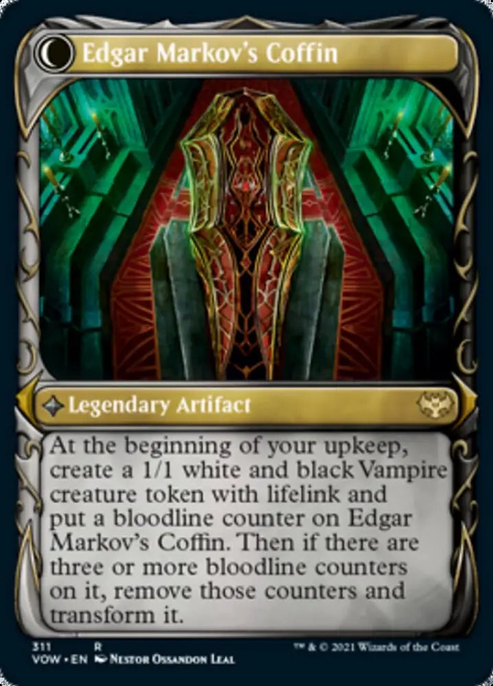 Edgar Charmed Groom // Edgar Markov’s Coffin (Showcase Fang Frame) [Innistrad: Crimson Vow] - MTG Single