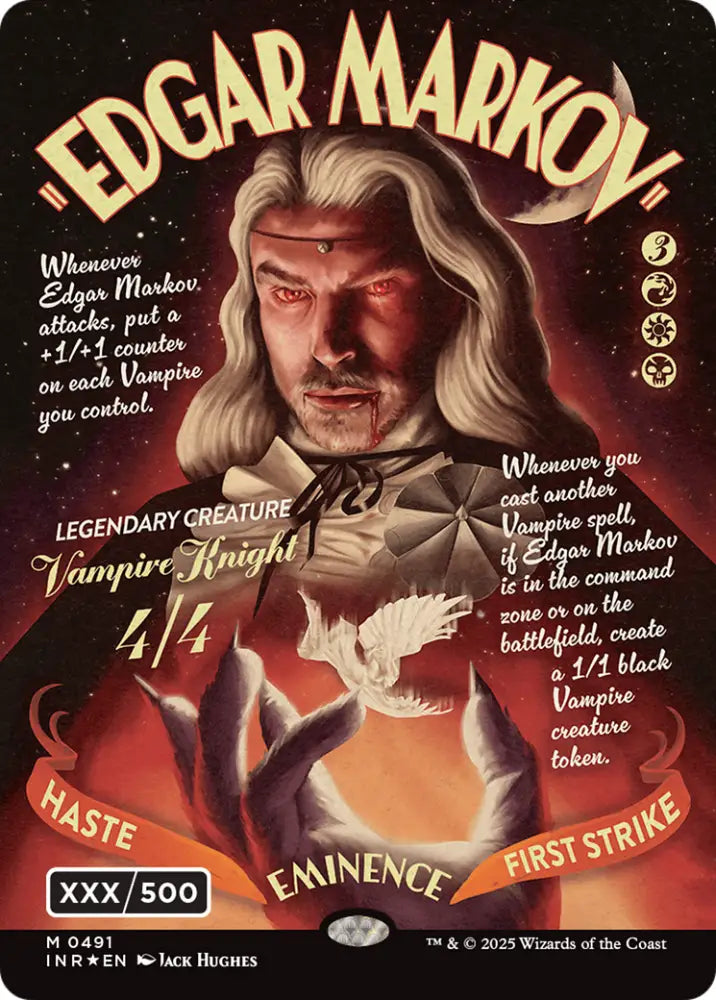 Edgar Markov (Showcase) (Serial Numbered) (Double Rainbow Foil) [Innistrad Remastered] - MTG Single