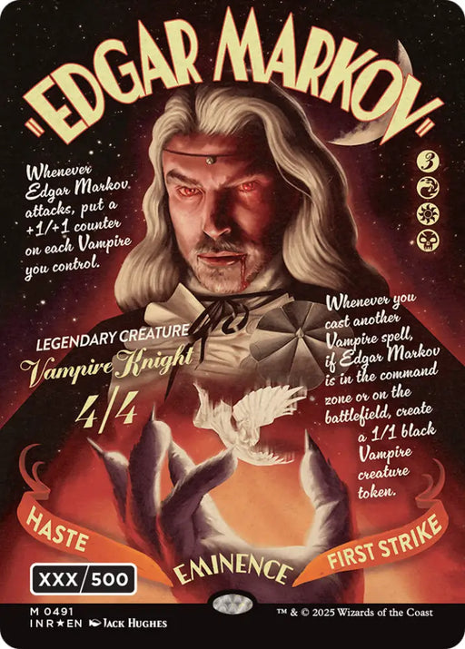 Edgar Markov (Showcase) (Serial Numbered) (Double Rainbow Foil) [Innistrad Remastered] - MTG Single