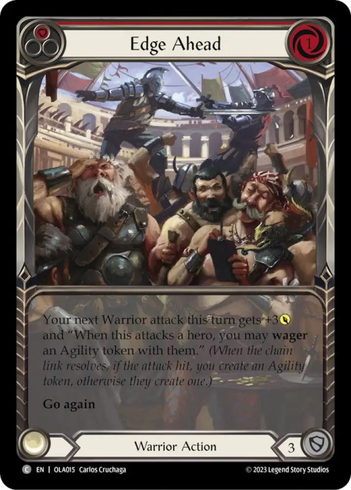 Edge Ahead (Red) [Heavy Hitters] (Olympia Blitz Deck) - Flesh And Blood Single