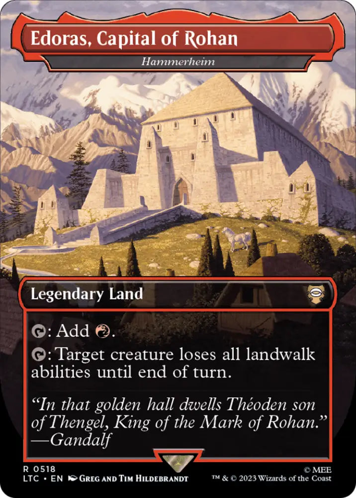 Edoras Capital of Rohan - Hammerheim (Borderless) [The Lord of the Rings: Tales of Middle-Earth Commander] - MTG Single