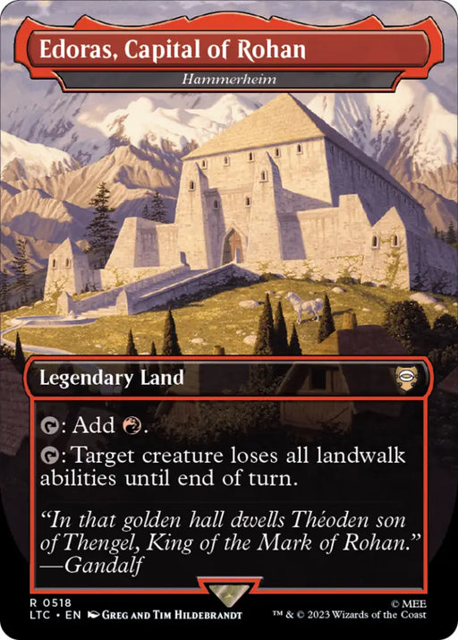 Edoras Capital of Rohan - Hammerheim (Borderless) [The Lord of the Rings: Tales of Middle-Earth Commander] - MTG Single