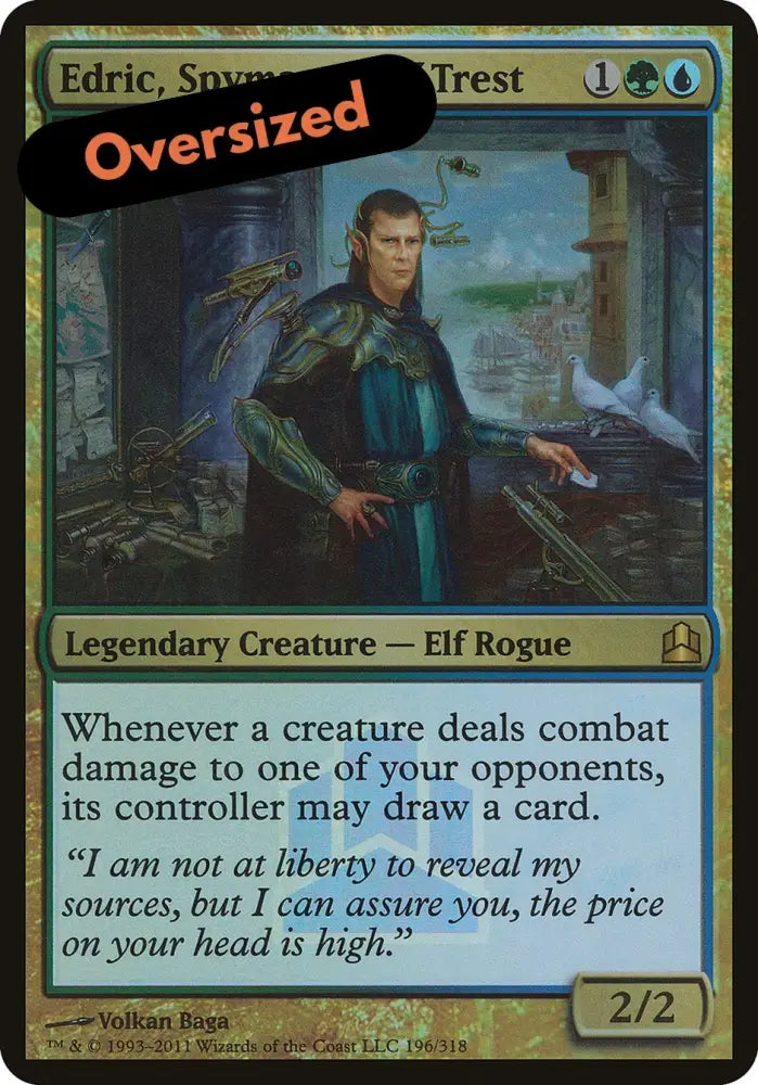 Edric Spymaster of Trest (Launch) (Oversized) [Commander 2011 Oversized] - MTG Single