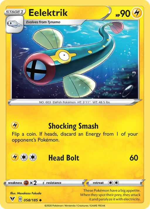 Eelektrik (058/185) [Sword & Shield: Vivid Voltage] - Pokemon Single