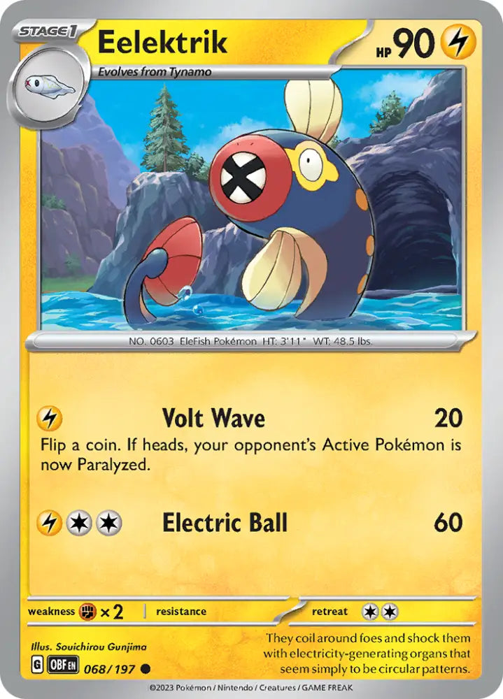 Eelektrik (068/197) [Scarlet & Violet: Obsidian Flames] - Pokemon Single