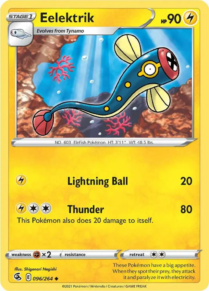 Eelektrik (096/264) [Sword & Shield: Fusion Strike] - Pokemon Single