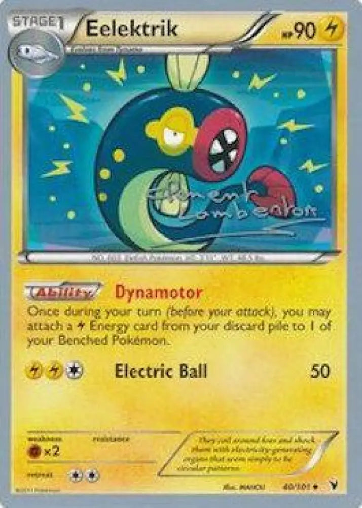Eelektrik (40/101) (Anguille Sous Roche - Clement Lamberton) [World Championships 2013] - Pokemon Single