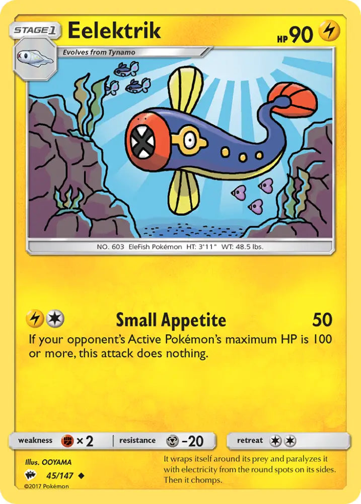 Eelektrik (45/147) [Sun & Moon: Burning Shadows] - Pokemon Single