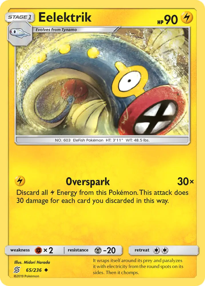 Eelektrik (65/236) [Sun & Moon: Unified Minds] - Pokemon Single