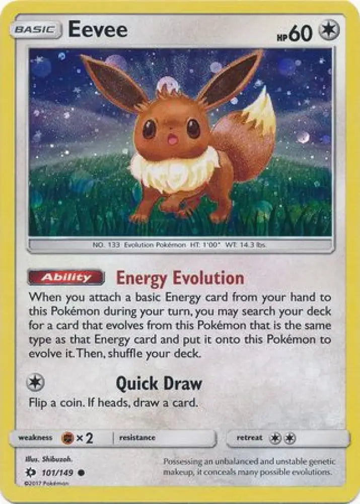 Eevee (101/149) (Cosmos Holo) [Sun & Moon: Base Set] - Pokemon Single