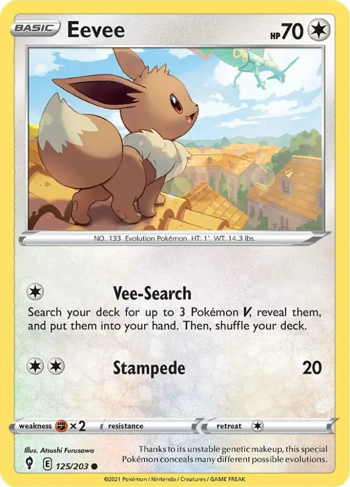 Eevee (125/203) [Sword & Shield: Evolving Skies] - Pokemon Single