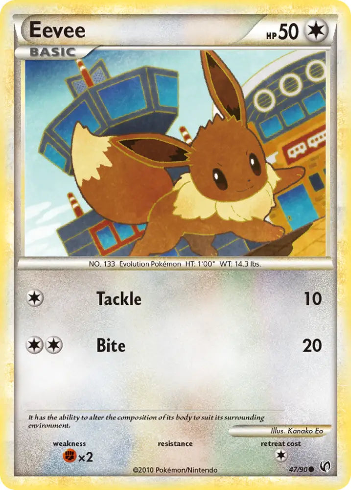 Eevee (47/90) [HeartGold & SoulSilver: Undaunted] - Pokemon Single