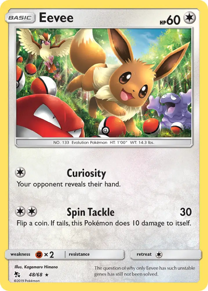 Eevee (48/68) [Sun & Moon: Hidden Fates] - Pokemon Single