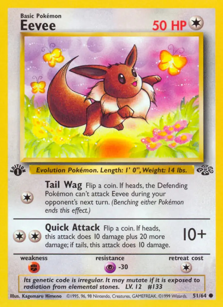 Eevee (51/64) [Jungle 1st Edition] - Pokemon Single