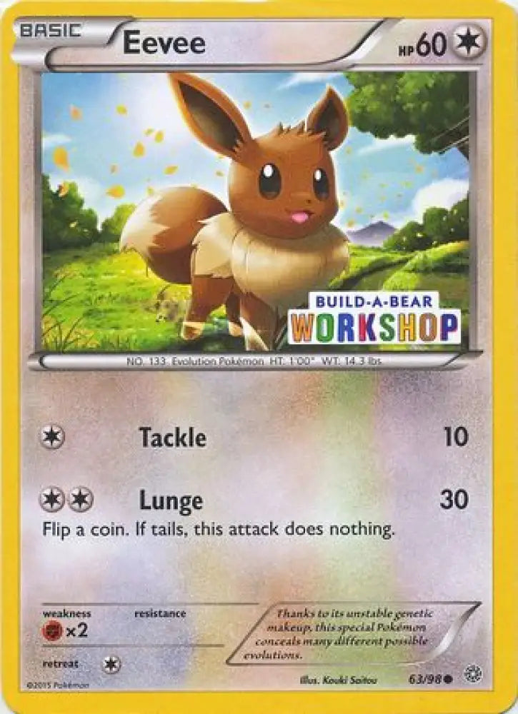 Eevee (63/98) (Build A Bear Workshop Exclusive) [XY: Ancient Origins] - Pokemon Single