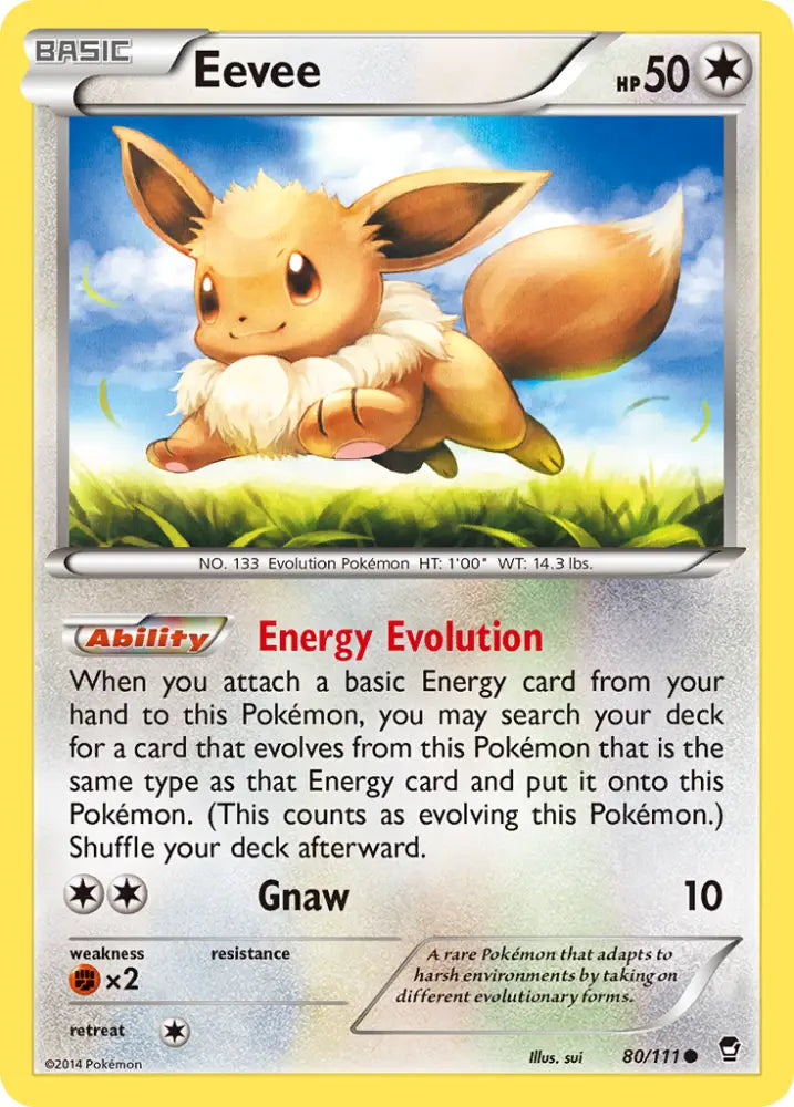 Eevee (80/111) [XY: Furious Fists] - Pokemon Single