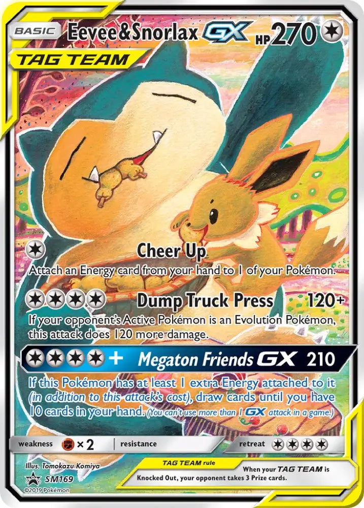 Eevee & Snorlax GX (SM169) [Sun & Moon: Black Star Promos] - Pokemon Single