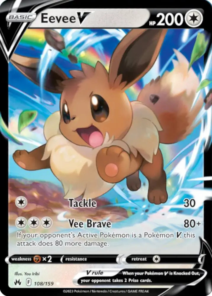 Eevee V (108/159) [Sword & Shield: Crown Zenith] - Pokemon Single