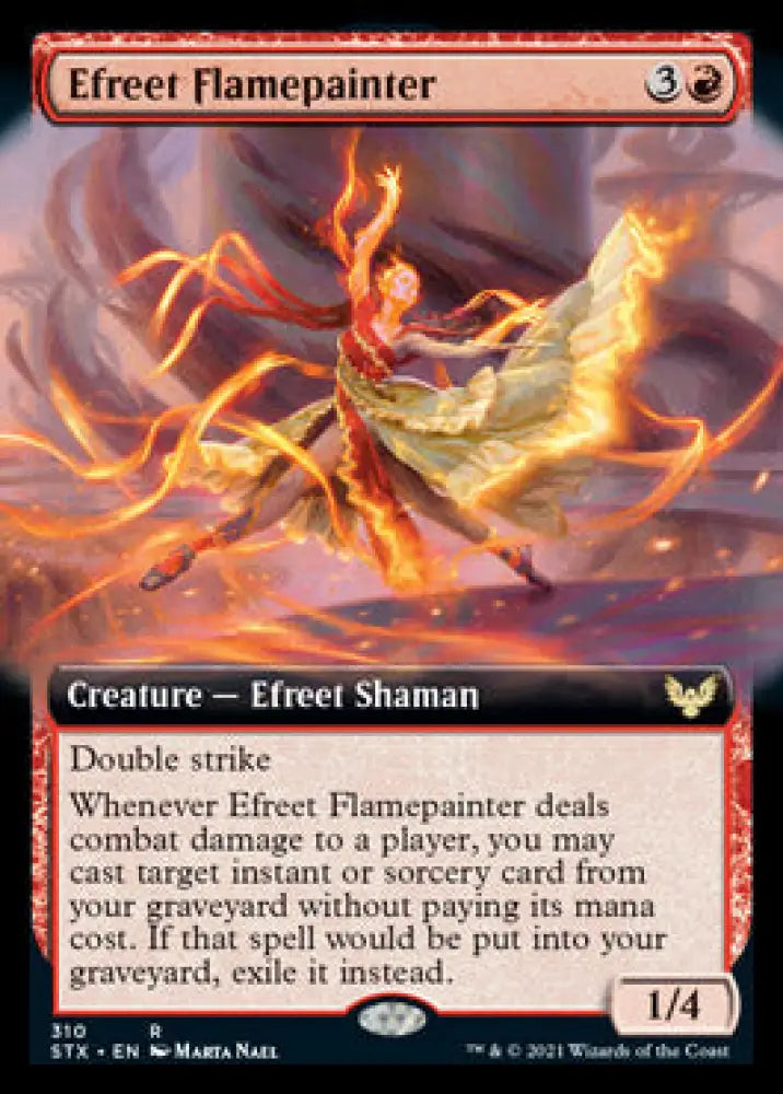Efreet Flamepainter (Extended Art) [Strixhaven: School of Mages] - MTG Single