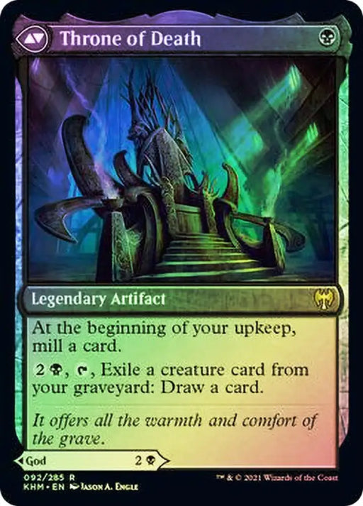 Egon God of Death // Throne of Death [Kaldheim Prerelease Promos] - MTG Single