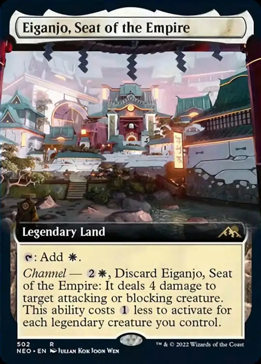Eiganjo Seat of the Empire (Extended Art) [Kamigawa: Neon Dynasty] - MTG Single