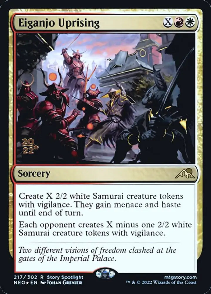 Eiganjo Uprising [Kamigawa: Neon Dynasty Prerelease Promos] - MTG Single