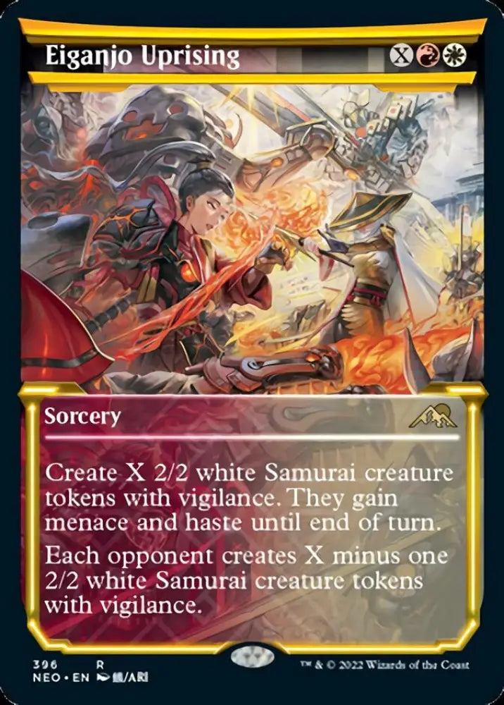Eiganjo Uprising (Showcase Soft Glow) [Kamigawa: Neon Dynasty] - MTG Single