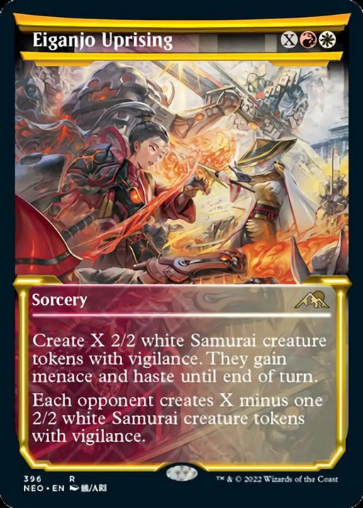Eiganjo Uprising (Showcase Soft Glow) [Kamigawa: Neon Dynasty] - MTG Single